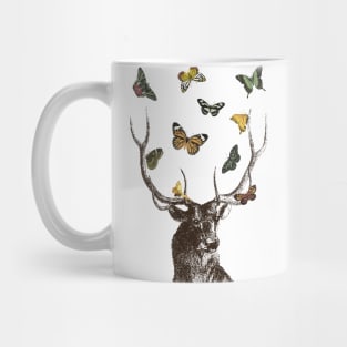 Stag and Butterflies Mug